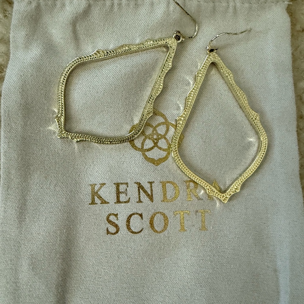 Kendra Scott Gold Statement Earrings
